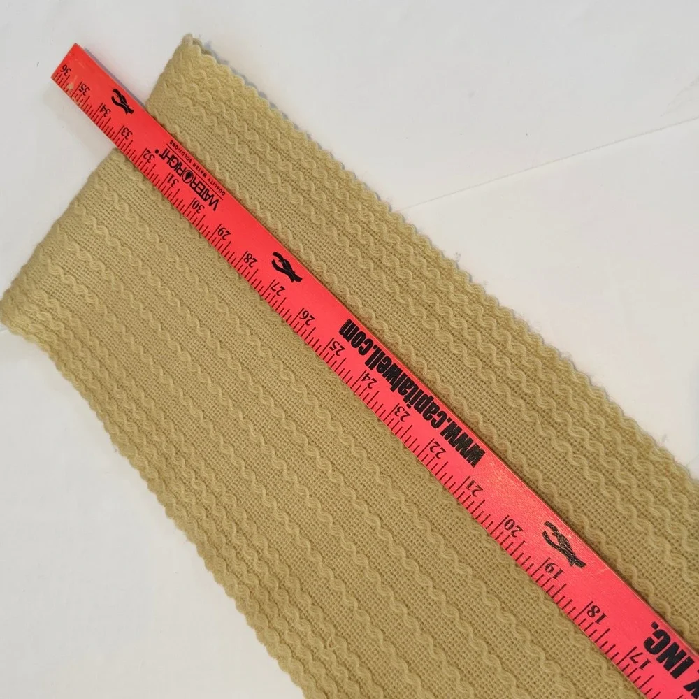 Vintage WPL Cream Cable Knit Scarf Hand Knotted Fringe‎ Made in Japan 66x8.5
